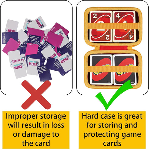Aenllosi Storage Card Case for UNO Card Game - Hard Case Capacity for 300 Cards (Case Only, Red).