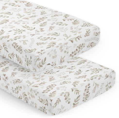 Sweet Jojo Designs Floral Leaf Boy Girl Gender Neutral Baby Fitted Crib