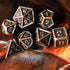 UDIXI 10mm Mini Metal DND Dice Set, 7-Die Small Portable Polyhedral RPG Dice for Dungeons and Dragons (Copper)