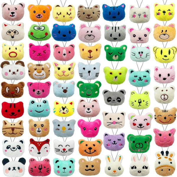 60 PCS Mini Animal Plush Toys Set - Cute Small Stuffed Toy Keychain for Party Favors and Goody Bags