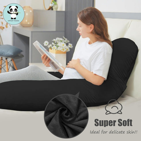 57 Inch HIPHOP PANDA U-Shaped Pregnancy Pillow for Sleeping - Full Body Maternity Support Pillow with Removable Cover