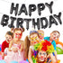 Happy Birthday Balloon Banner - 16 Inch 3D Aluminum Foil Inflatable Hanging Letter Kit for 1st Birthday Kids