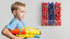 Acrylic Triple Divided Wall Toy Dispenser, Hanging Organizer for Children's Room - 3 Compartment Clear Storage Bin for