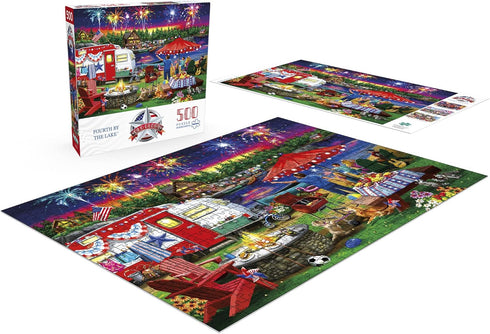 Buffalo Games - Fourth by The Lake - 500 Piece Jigsaw Puzzle
