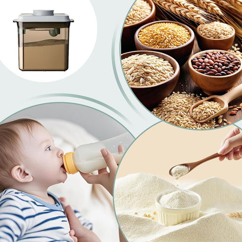 Genrico 1700ml Formula Container - Airtight Dispenser | Portable Milk Powder Container with Spoon, Leak Proof