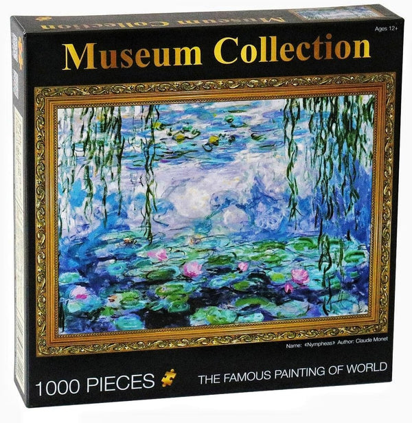Moruska Water Lilies by Claude Monet 1000 Piece Jigsaw Puzzle, Museum Collection Famous Paintings