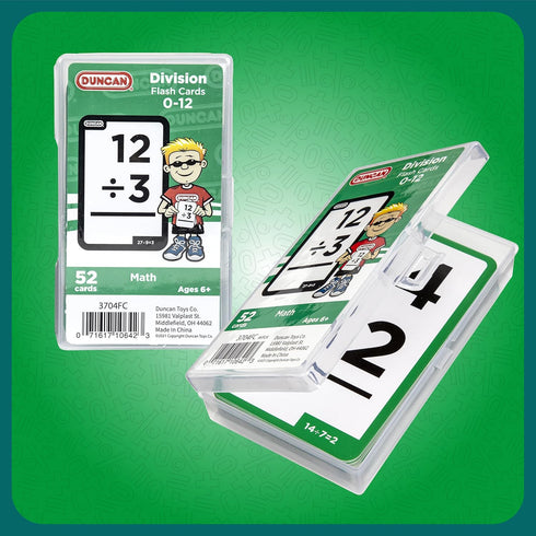 Duncan Flash Cards - Division, Green & White, Medium (3704FC)
