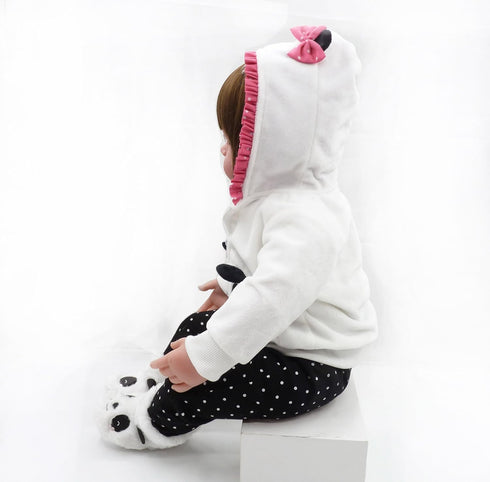 22 inch 20-23 inch 4pcs Reborn Baby Doll Clothes Outfits for Reborn Doll Girl Panda Outfit Accessories Reborn Baby