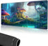 MTG Playmat for Card Game, Stitched Magic Zone, 24x14 inches Non-Slip Silicone Bottom Battle Mat-Forest Mushroom