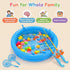 VANNYVANYA Magnetic Fishing Game Pool Toys for Kids, Water Table Bathtub Toy Fishing with Inflatable Pool, Water Bath