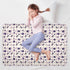 siphylline 52" 34" Purple Hedgehogs Checkered Plaid Extra Large Resuable Changing Pad Covers Waterproof Washable Crib