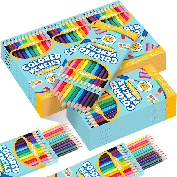 288 Count Colored Pencils Bulk, 24 Packs Colored Pencils for Kids 12