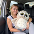 15.7 Inch Ryttir Chubby Snowy Owl Stuffed Animal, Adventure Stuffed Owl Plush Toy, Brave Boy's and Girl's Room Decor
