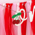 Cherry One High Chair Banner - Cherry Themed First Birthday Party Banner Garland, Sweet Girl Birthday Party Decoration