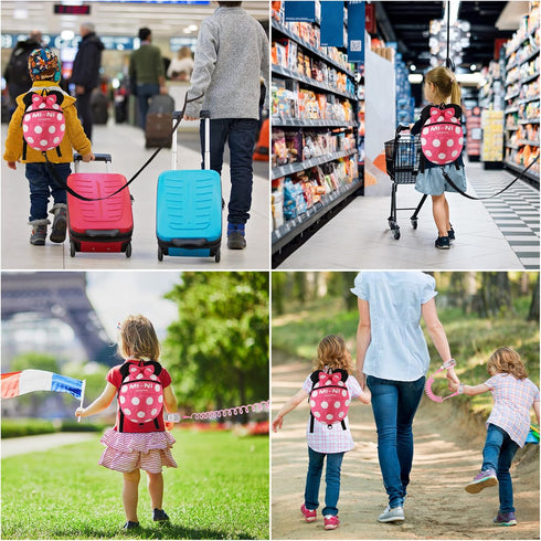 4 in 1 Toddler Harness Leash, Cute Child Safety Tether, Walking Harness Wristband for Baby Girls