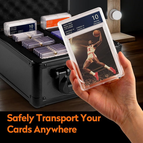 JoyHood Graded Card Storage Box, Top Loaders Storage Box for Trading Cards & Sports Cards