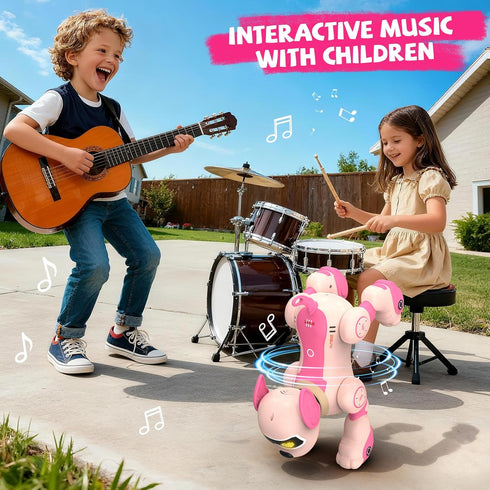 Programmable PRANITE Robot Dog Toy for Kids, RC Smart Robotic Puppy Interactive Touch Music Remote Control Follow Mode