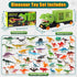 50PCS 50 Playset Dinosaur Truck Toy, Tyrannosaurus Capture Vehicle with Dinosaur Figures, Educational Jurassic for Boys