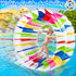 iGeeKid 65 Inch Inflatable Wheel Roller Pool Floats, Colorful Pool Games for Kids Summer Fun