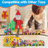 Set 5pcs Oriate Rolling Magnet Train for Magnetic Tiles, Magnet Tiles Toy Train for Road Magnetic Tiles, Free Wheel