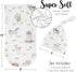 Set Sweet Jojo Designs Farm Animals Boy Girl Cocoon and Beanie Hat Jersey Stretch Knit Sleeping Bag for Infant Newborn