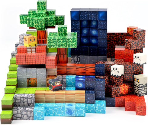 Magnetic Building Block Toy - 144PSC Stacking Construction Set to Cultivate STEM