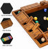 14 inches 8+4 2-4 4-Sided 10 VAMSLOVE Upgraded Shut The Box Dice Game Wooden Board Table Math Game with Dice for Player