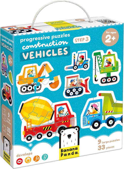 Progressive Puzzles Construction Vehicles 2+ Toddler Puzzle