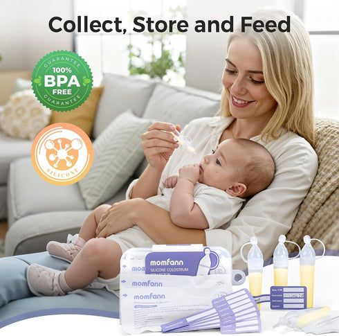 60 Set 50 Packs Breastfeeding Care Kit for Nursing Moms, Piece Complete Gift with Milk Collector, Storage Bags