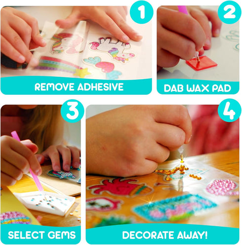 Blue Squid Diamond Art Kits for Kids, Fun DIY Gem Art and Craft Kit for Ages 6-12, Creative 5D Painting