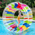 iGeeKid 65 Inch Inflatable Wheel Roller Pool Floats, Colorful Pool Games for Kids Summer Fun