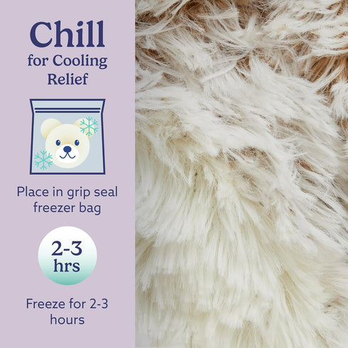 warmies Microwavable & Weighted Stuffed Animals, Marshmallow Brown Bear - Heated Stuffed Animal Plushie for Warmth