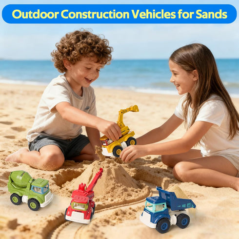 ZROPAW 2 3 4 5 Construction Toys for Toddlers Years Old, Sandbox Excavator Toy with Construction Truck Vehicles Dump