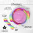 Unbreakable Silicone Non-Slip Bowl and Chew Spoon Set for Babies and Toddlers (Rainbow Swirl)