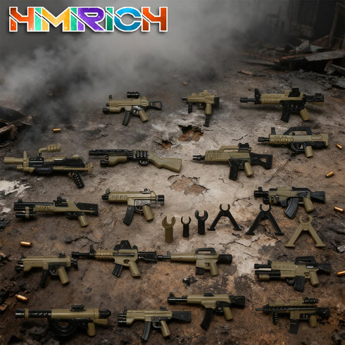 Pack, Set 33 WW2 Military Weapons Military Toy Gun for Classic Building Blocks, Pieces Army Accessory Combination