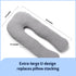 27"" 55"", Medline Maternity Body Pillow, Sleep Pillow, U-Shape, Adult Side Sleepers, Full Body Pregnancy Pillow
