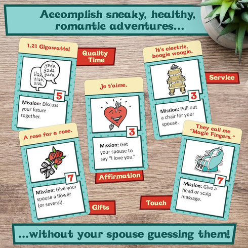 Couples Gift – Better Marriages Through Subterfuge - Strategic Card Game Adventure Ideas for Newlyweds