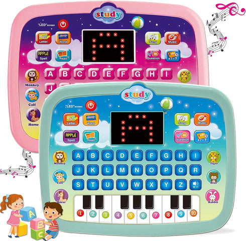 Kids Tablet Toddler Learning Pad - LED Screen for Alphabet, Numbers, Music, and Math for Boys & Girls