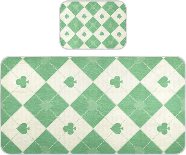 SyXIOP Greem Beige Poker Cooling Baby Waterproof Crib Mattress Cover 28" x 52"