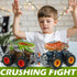 3-5 5-7, 4-7 Oriate Friction Powered ATV Dinosaur Monster Truck Toys, Push and Go Toy Cars Velociraptor Dinosaurs Stunt