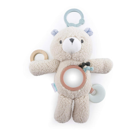 Ingenuity Premium Soft Plush Travel Activity Toy with Wooden Teethers - Nate