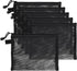 yuntop 6 PCS Mesh Pouch, Black Nylon Mesh Cosmetic Zipper Bags for Home