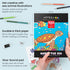 Arteza Kids Coloring Book and Pencils Kit, 8.5x11 Inches, Sea Creature Illustrations, 50 Sheets, 12 Colored Pencils