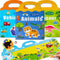 pinkking 3 Pack Magnetic Reusable Sticker Book for Kids Ages 3-6, Vehicles, Farmhouse