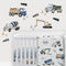 Sweet Jojo Designs Construction Truck Large Peel and Stick Wall Decal Stickers