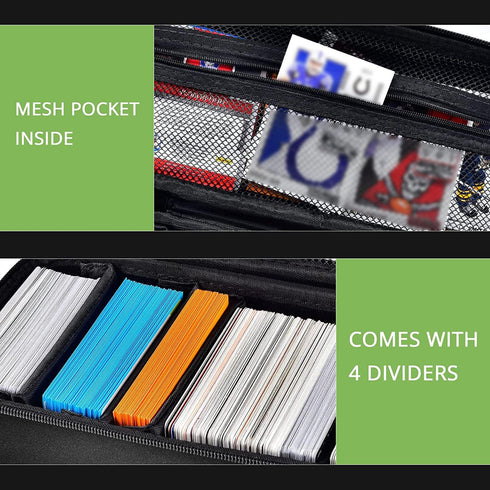 900+ Card Game Case Holder for Cards Against Humanity, Magic The Gathering, Yugioh, Football, Topps Sports Card (Black)