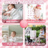 Floral Baby Milestone Blanket for Baby Girls Flannel Newborn Infant Swaddle Baby Growth Blanket Photography Background
