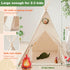Tiny Land Kids Teepee Tent: With Lights & Campfire Toy, Washable Foldable Indoor Outdoor Play Tent for Girls & Boys