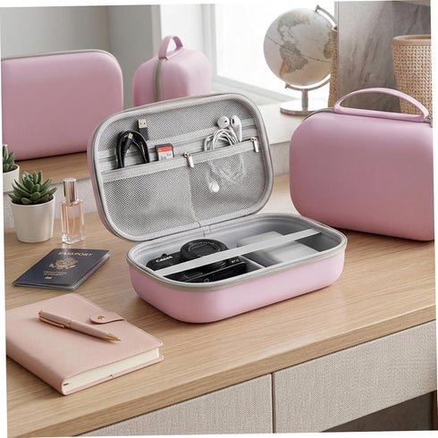 Temeemeg Breast Pump Bag with Waterproof Protection, Portable Breast Pump Storage Bag with Organized Compartments