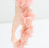 Baby Toddler Elastic Chiffon Flower Headbands, Princess Girls Hand Sewing Beads Flower Headwear (QJ11 White Pink)